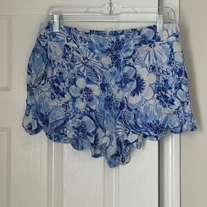 Lilly Pulitzer Blue Floral Women Shorts
